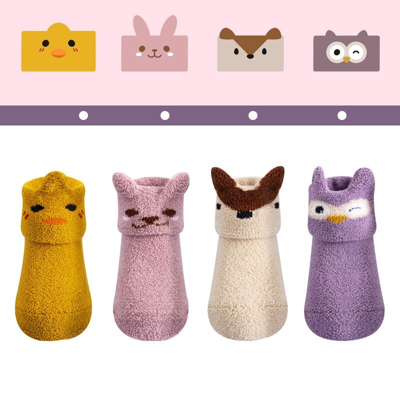 Chaussettes Antidérapantes Bébé en Coton