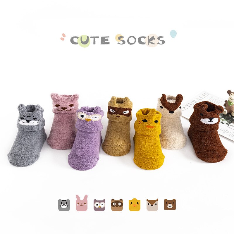 Chaussettes Antidérapantes Bébé en Coton