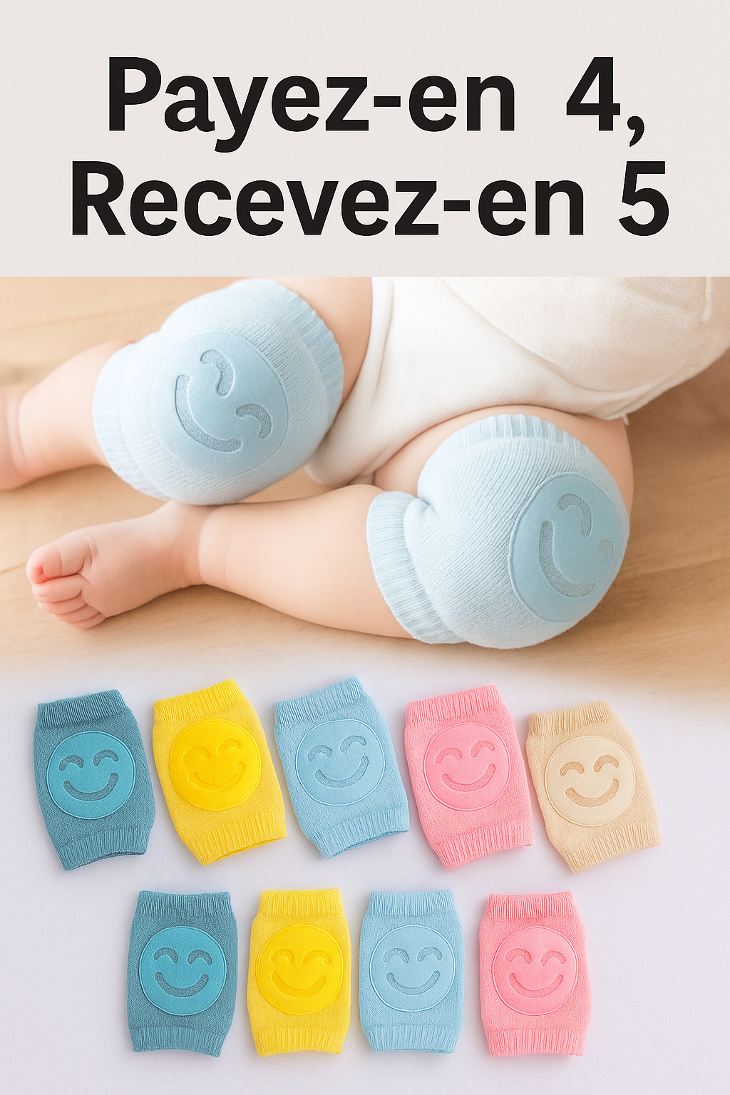 Pack de 5 Genouillères Antidérapantes – 1 Paire OFFERTE !