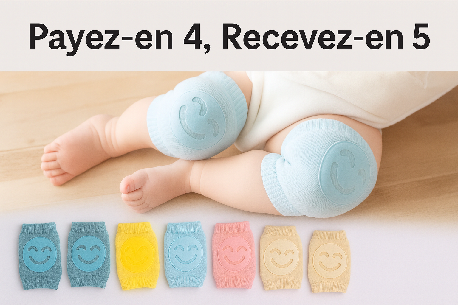 Paquete de 5 rodilleras antideslizantes – ¡1 par GRATIS!